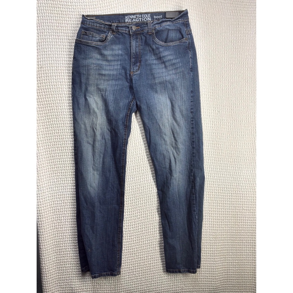 Classic Mens Kenneth Cole Reaction Bootcut Jeans 32x32 Blue